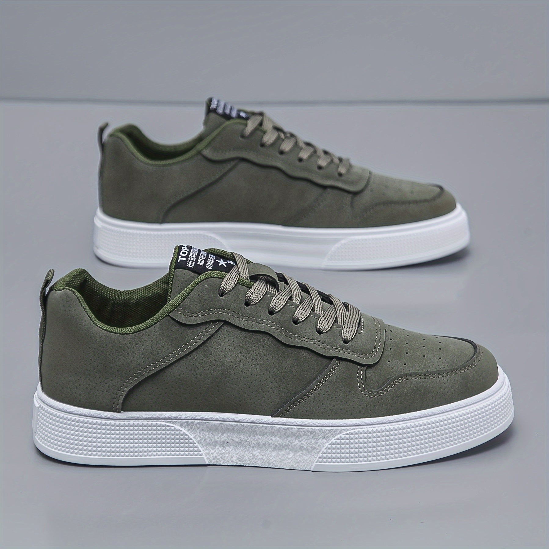 Low Top Mocka Streetwear Sneakers 134 | Casual Low Top Sneakers - Halkfri snörning för utomhusaktiviteter - Viktigt