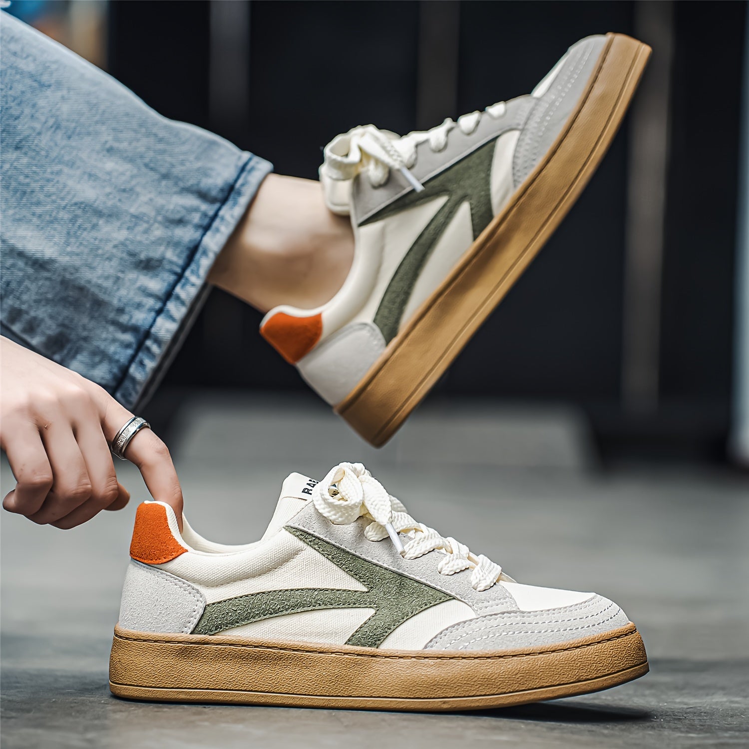 Casual Sportiga herrsneakers 294 | Low Sneaker - Gummisula för dagligt bruk - Essential