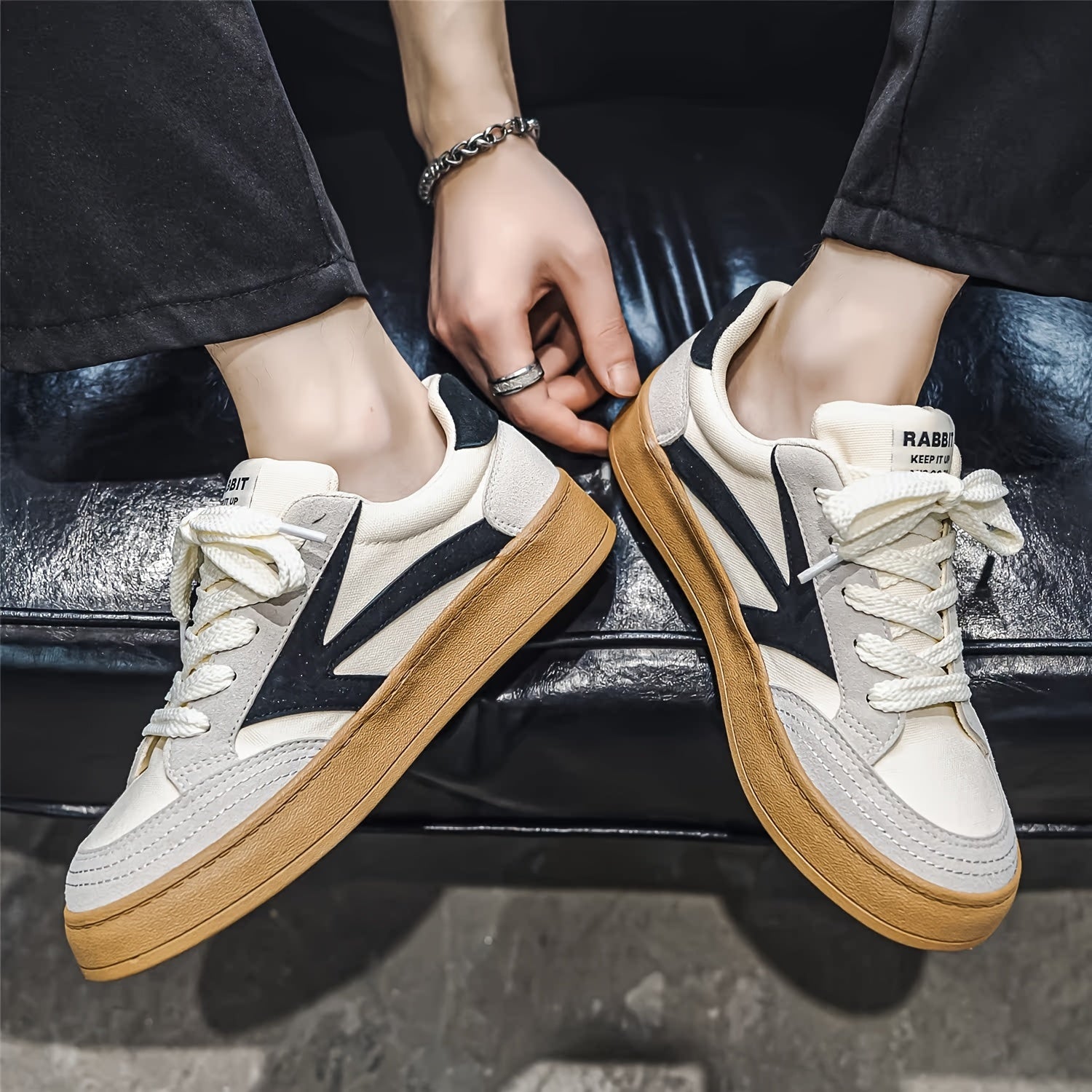 Casual Sportiga herrsneakers 294 | Low Sneaker - Gummisula för dagligt bruk - Essential