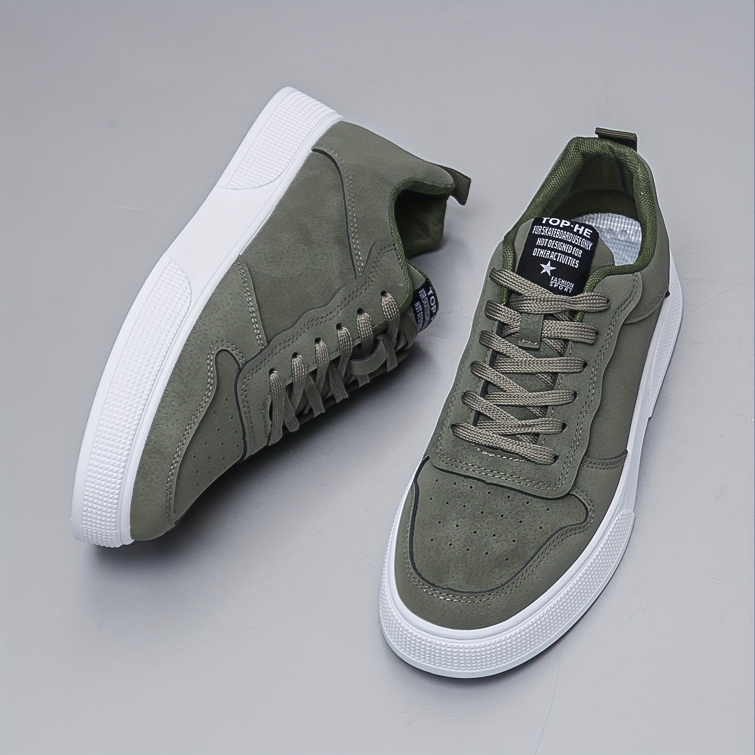 Low Top Mocka Streetwear Sneakers 134 | Casual Low Top Sneakers - Halkfri snörning för utomhusaktiviteter - Viktigt