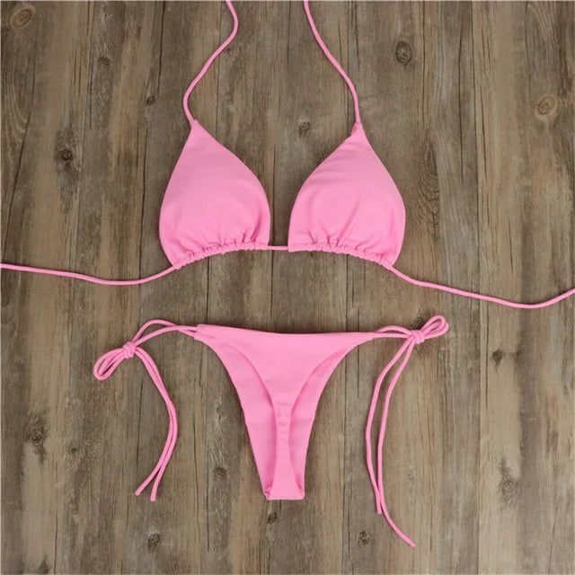 Lena Tan-Free Bikini – Snygg sommarbikini utan ränder för jämn hudton