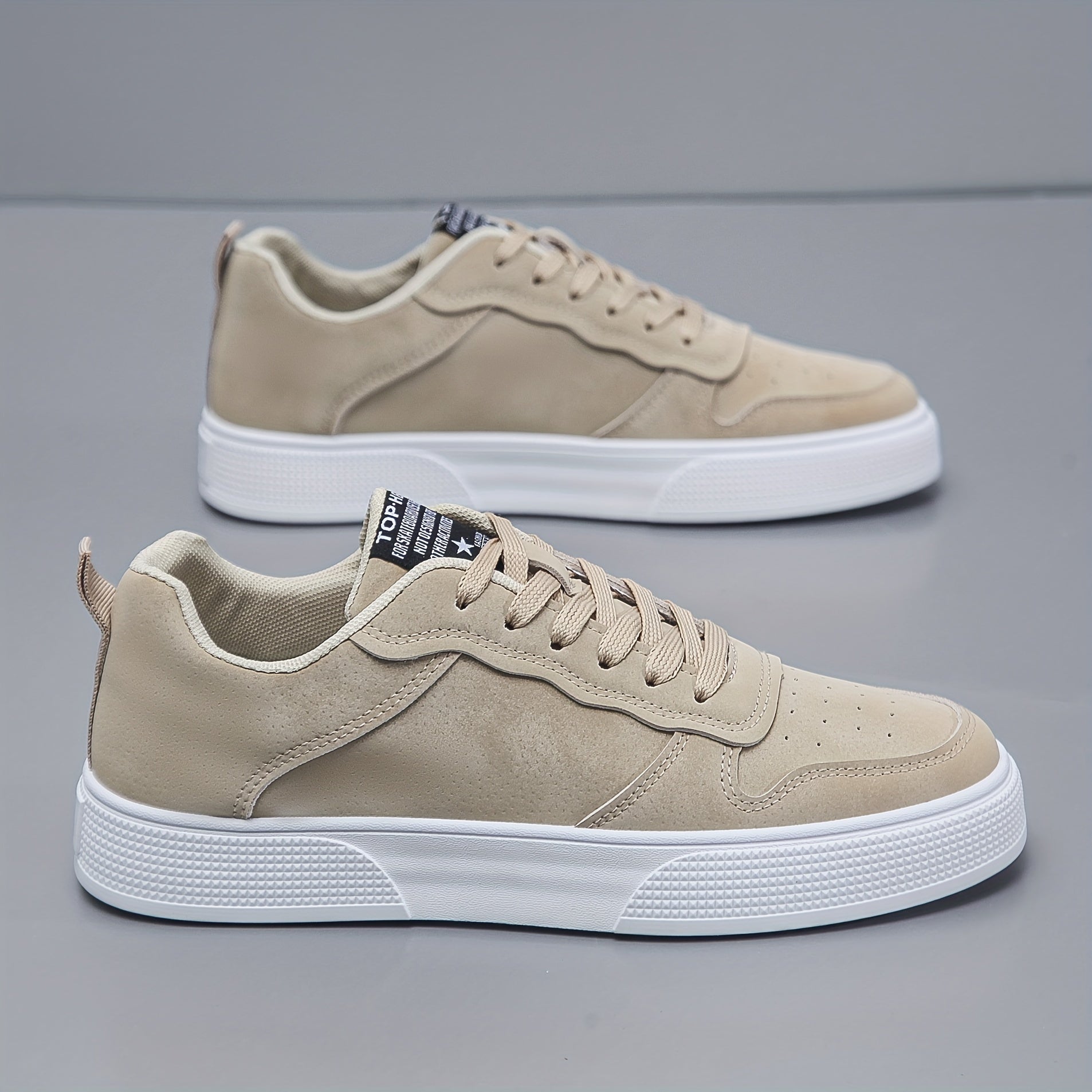 Low Top Mocka Streetwear Sneakers 134 | Casual Low Top Sneakers - Halkfri snörning för utomhusaktiviteter - Viktigt