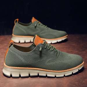 Sports Sneaker Herrar 309 | Breda fötter - Stickad design som andas - Halkskyddad snörning för vardagliga dagar - Viktigt