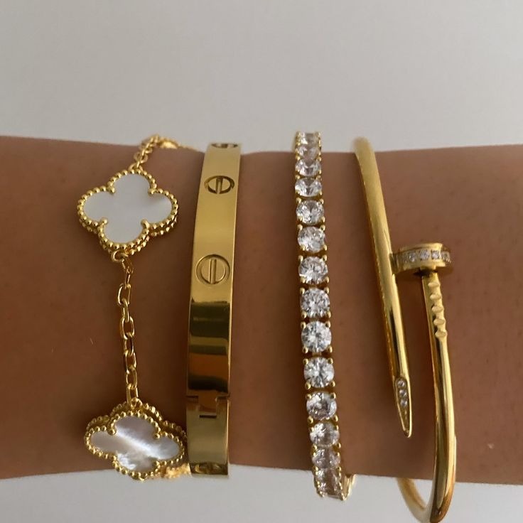 Genève | Silver klöver armband